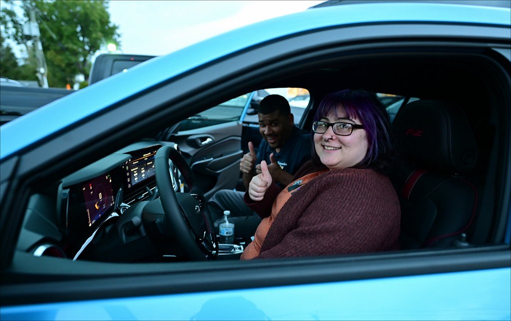 Cheyenne with her New Car