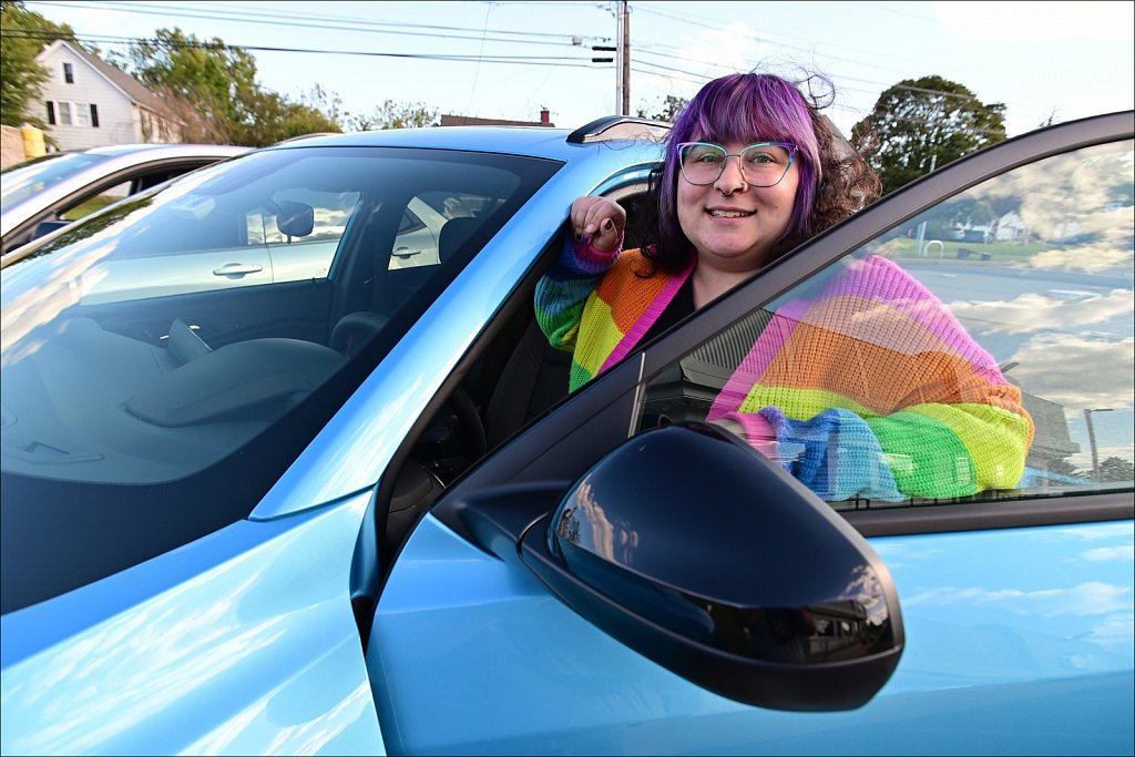 Cheyenne with her New Car